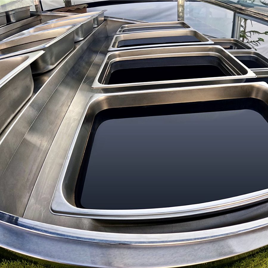 Stainless steel tanks used for spring-water filtration of shilajit