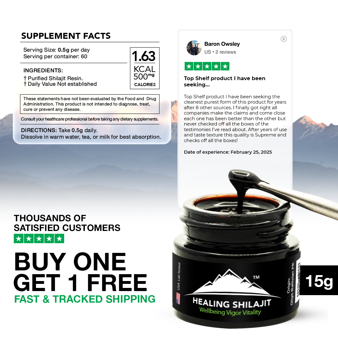Shilajit Resin | 15g - Limited Time Offer | Buy One Get One Free