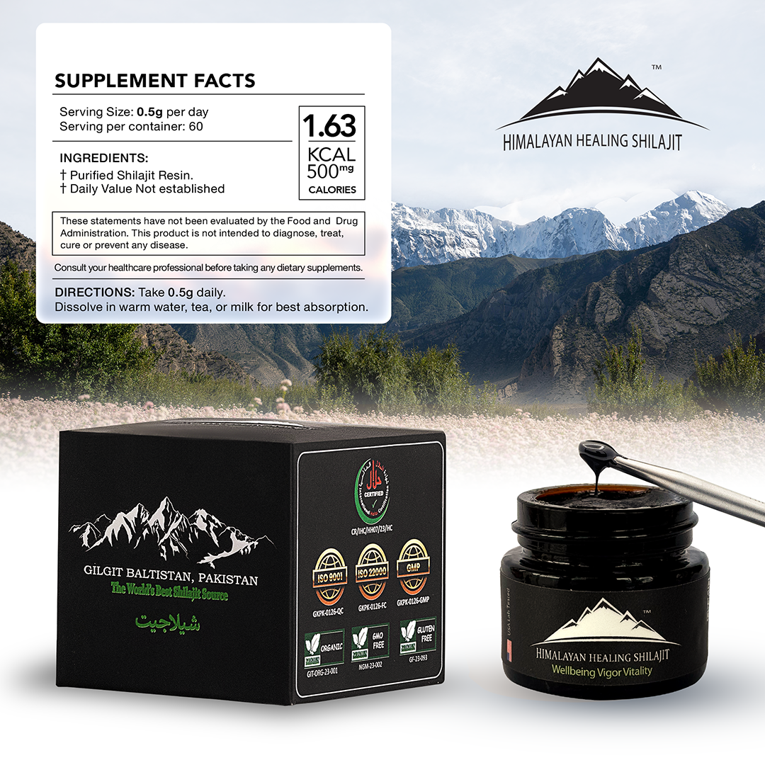 15Gram x 2 (60 Servings) Pure Himalayan Shilajit | Gold Grade Quality